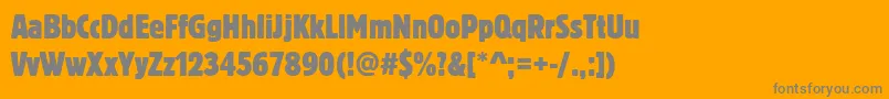 Blocktregcon Font – Gray Fonts on Orange Background