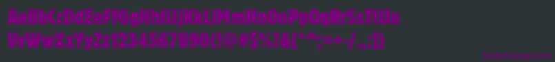 フォントBlocktregcon – 黒い背景に紫のフォント