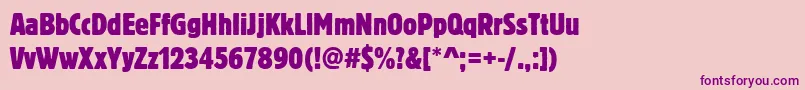 Blocktregcon Font – Purple Fonts on Pink Background