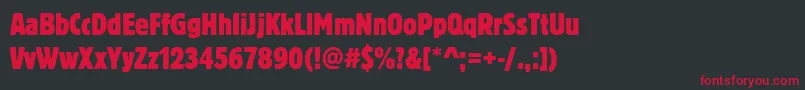 Blocktregcon Font – Red Fonts on Black Background