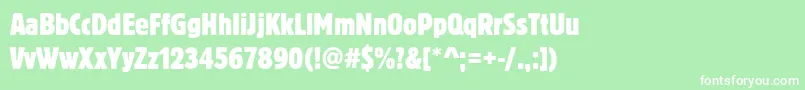 Blocktregcon Font – White Fonts on Green Background
