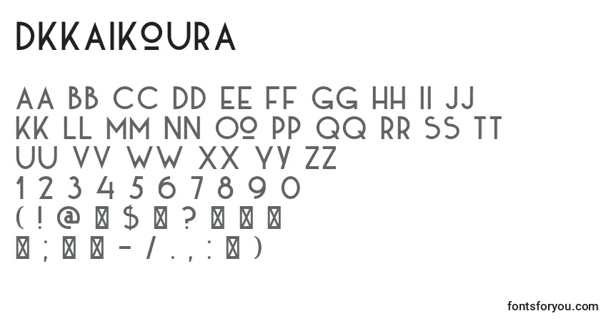 Шрифт DkKaikoura – алфавит, цифры, специальные символы