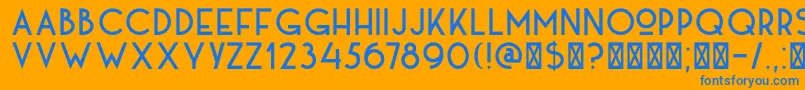 DkKaikoura Font – Blue Fonts on Orange Background