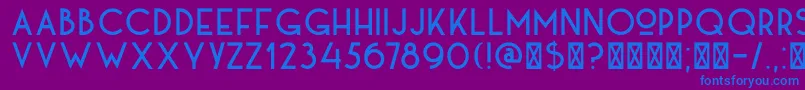Шрифт DkKaikoura – синие шрифты на фиолетовом фоне