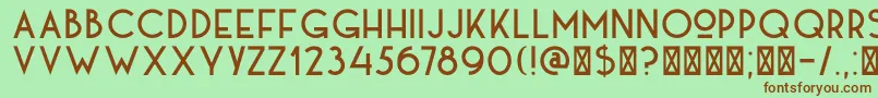 DkKaikoura-fontti – ruskeat fontit vihreällä taustalla