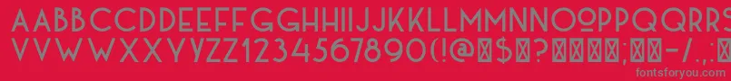 フォントDkKaikoura – 赤い背景に灰色の文字