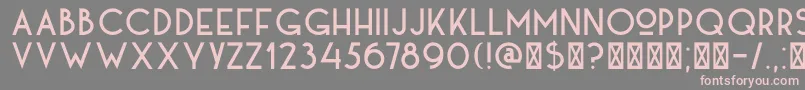 Шрифт DkKaikoura – розовые шрифты на сером фоне