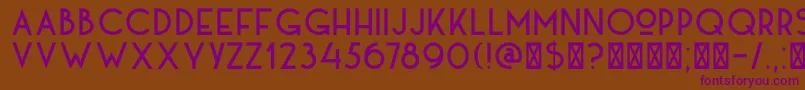 Шрифт DkKaikoura – фиолетовые шрифты на коричневом фоне