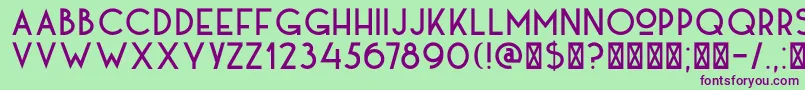 DkKaikoura-fontti – violetit fontit vihreällä taustalla