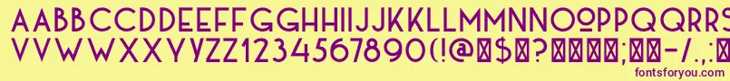DkKaikoura-Schriftart – Violette Schriften auf gelbem Hintergrund