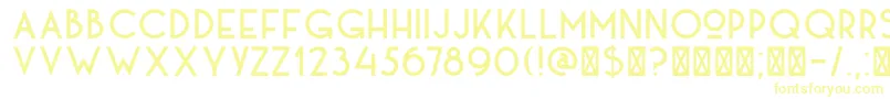 DkKaikoura Font – Yellow Fonts on White Background
