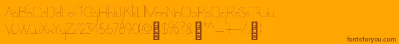 AdelaideRegular Font – Brown Fonts on Orange Background