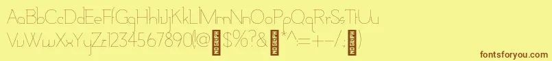 AdelaideRegular Font – Brown Fonts on Yellow Background