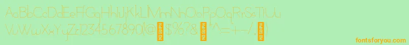 AdelaideRegular Font – Orange Fonts on Green Background