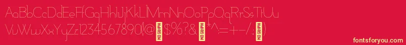 AdelaideRegular Font – Yellow Fonts on Red Background