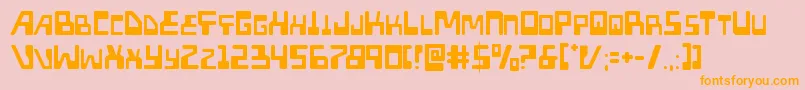 Xpedlight Font – Orange Fonts on Pink Background