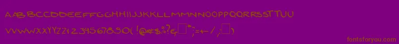 Шрифт ZoiMao – коричневые шрифты на фиолетовом фоне