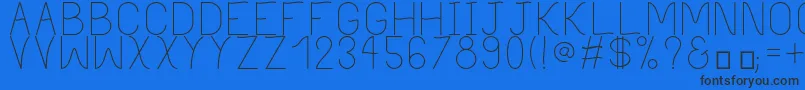 PhilippineLight Font – Black Fonts on Blue Background