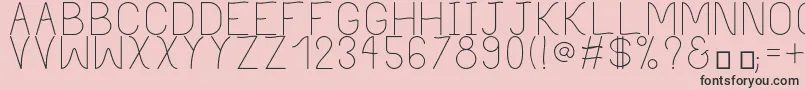 Fonte PhilippineLight – fontes pretas em um fundo rosa