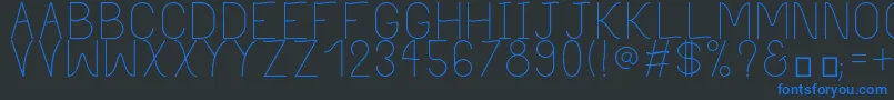 PhilippineLight Font – Blue Fonts on Black Background