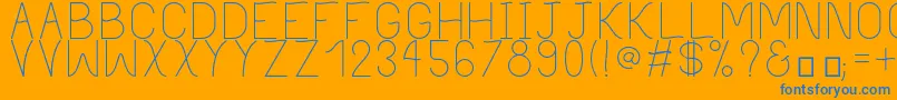 PhilippineLight Font – Blue Fonts on Orange Background