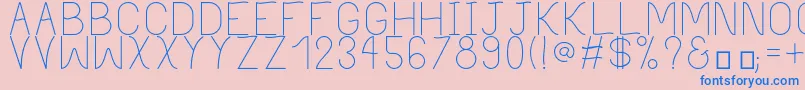 PhilippineLight Font – Blue Fonts on Pink Background