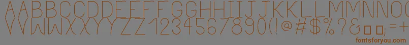 PhilippineLight Font – Brown Fonts on Gray Background