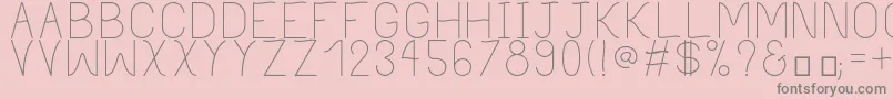 フォントPhilippineLight – ピンクの背景に灰色の文字