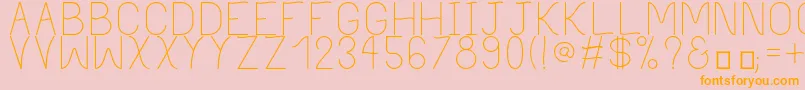 Шрифт PhilippineLight – оранжевые шрифты на розовом фоне