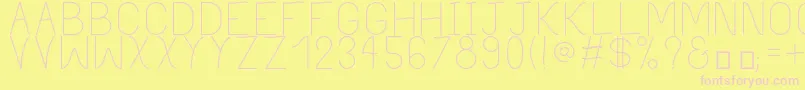 PhilippineLight Font – Pink Fonts on Yellow Background