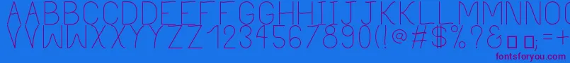 PhilippineLight Font – Purple Fonts on Blue Background