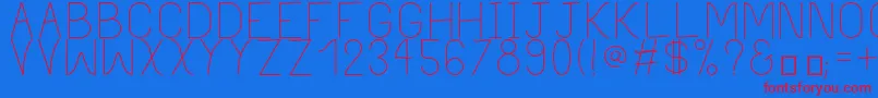 PhilippineLight Font – Red Fonts on Blue Background