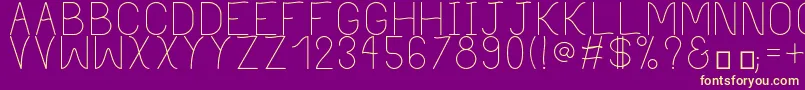 Fonte PhilippineLight – fontes amarelas em um fundo roxo