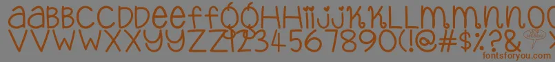 YopPekabor Font – Brown Fonts on Gray Background