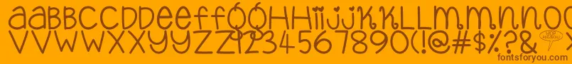 YopPekabor Font – Brown Fonts on Orange Background
