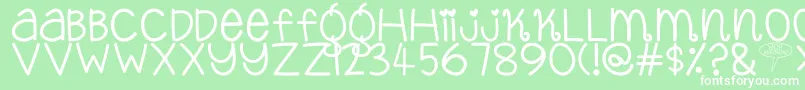 YopPekabor Font – White Fonts on Green Background
