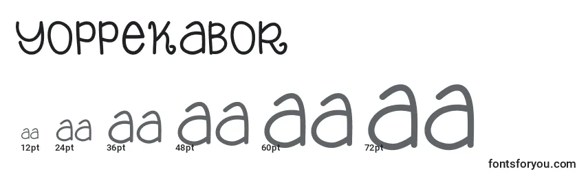 Размеры шрифта YopPekabor