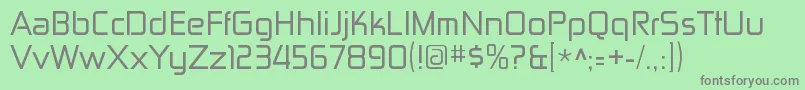 ZektonrgRegular-fontti – harmaat kirjasimet vihreällä taustalla