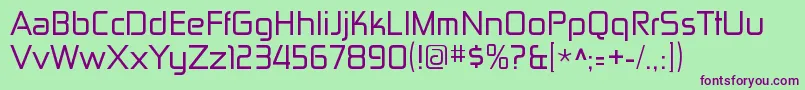 ZektonrgRegular Font – Purple Fonts on Green Background
