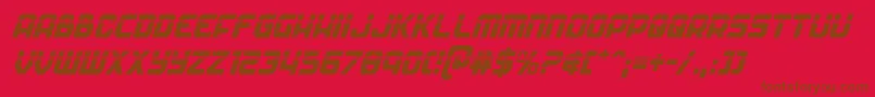 Soldierlasercondital Font – Brown Fonts on Red Background
