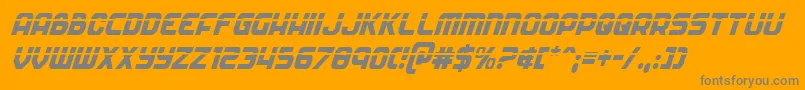Weitere Informationen zur Soldierlasercondital-Schriftart Soldierlasercondital-Schriftart – Graue Schriften auf orangefarbenem Hintergrund