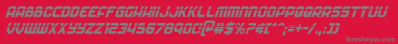 Soldierlasercondital Font – Gray Fonts on Red Background