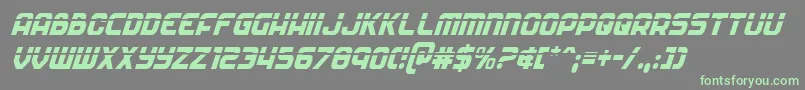Soldierlasercondital Font – Green Fonts on Gray Background
