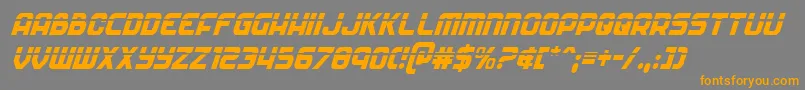 Soldierlasercondital Font – Orange Fonts on Gray Background