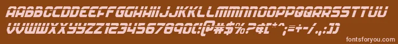 Шрифт Soldierlasercondital – розовые шрифты на коричневом фоне
