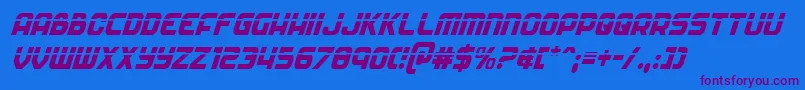 Saiba mais sobre a fonte Soldierlasercondital Fonte Soldierlasercondital – fontes roxas em um fundo azul