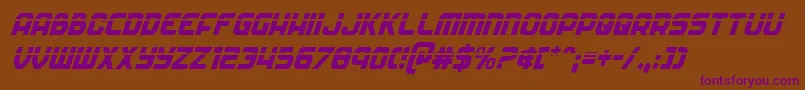 Soldierlasercondital Font – Purple Fonts on Brown Background