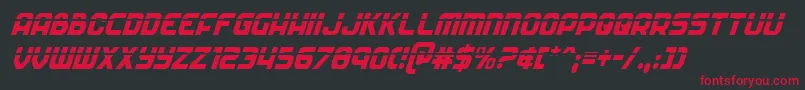 Soldierlasercondital Font – Red Fonts on Black Background