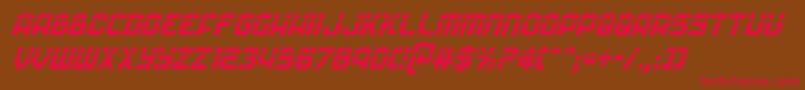 Soldierlasercondital Font – Red Fonts on Brown Background