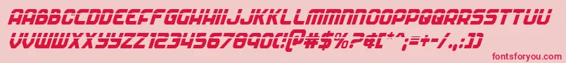 Soldierlasercondital Font – Red Fonts on Pink Background
